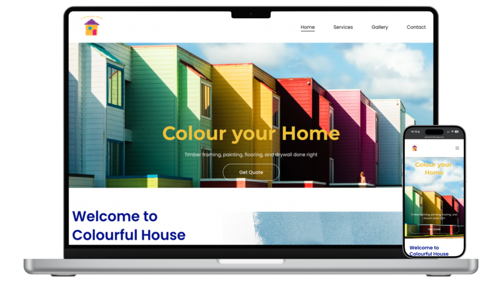 colourful house mockup